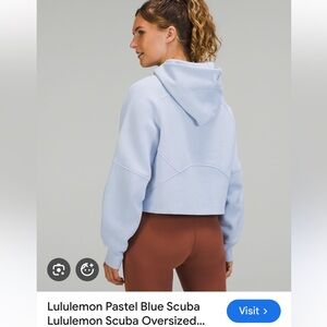 LuluLemon Scuba Women's light blue Hoodie